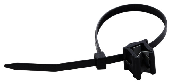 HELLA Kabelbinder, Länge: 200mm, Breite: 4.8mm, Ø von: 3.0mm, Ø bis: 6.0mm, Anschluss oben, quer (schräg), geclipst, schwarz, 8HL 185 549-051