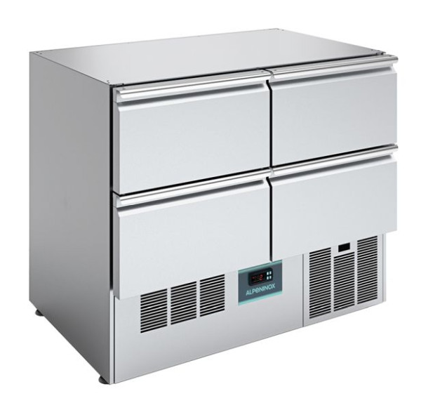 ALPENINOX Kühltisch KKSSM 102, für GN 1/1, steckerfertig, Umluftkühlung, 402729619