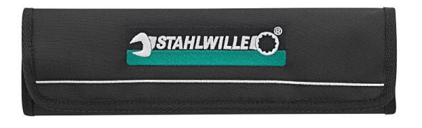 STAHLWILLE Satz Ratschen-Ringmaulschlüssel OPEN-RATCH Nr.17F/5 flache Ausführung in Rolltasche 5-teilig, 96401705