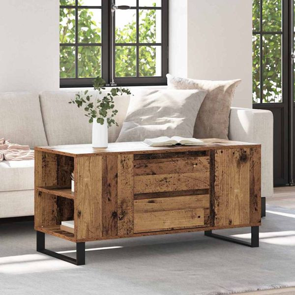 vidaXL Couchtisch Altholz 102 x 44,5 x 50 cm Holzwerkstoff, 882696