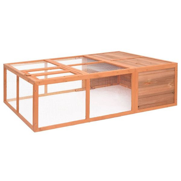 vidaXL Garten-Tierkäfig 150x100x50 cm Massivholz Tanne, 171452