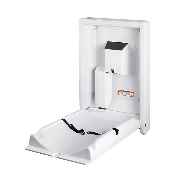 Air Wolf Baby-Wickeltisch, Serie Beta, H x B x T: 902 x 559 x 133 mm, antibakterieller Kunststoff weiß, 20-629