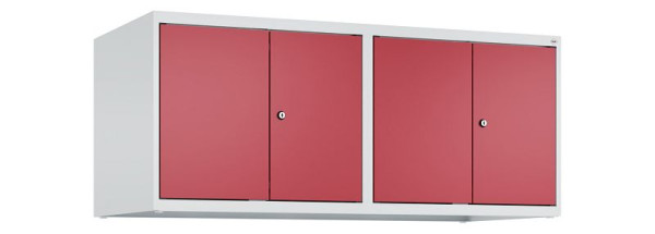 C+P Schrankaufsatz Classic PLUS, C Aufsatzschrank Classic PLUS, 4 Abteile, 500x1200x500mm, 7035/3003, Zylinderschlösser, 080092-40 S10016