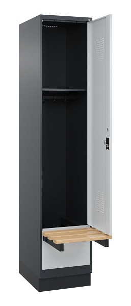 C+P Spind Evolo PLUS, 1 Abteile, 1950x400x815mm, 7016/7035, Zylinderschloss, 049040-12 S10044