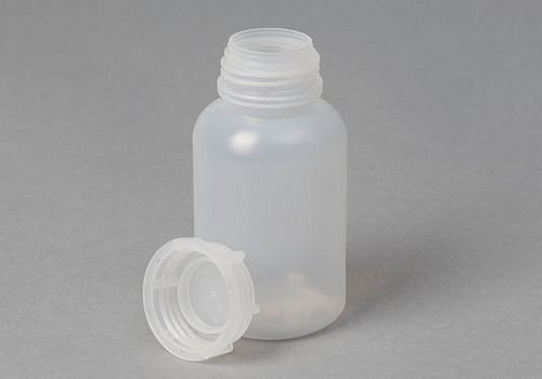 DENIOS Weithalsflaschen aus LDPE, rund, natur-transparent, 250 ml, VE: 30 Stück, 261405