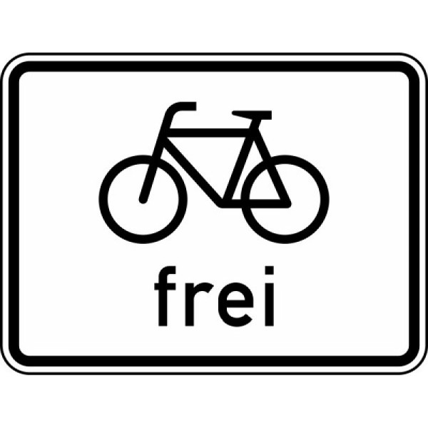 Stein HGS Radverkehr frei Nr. 1022-10, 600 x 450 mm, Alform, RA1, 1022-10-212