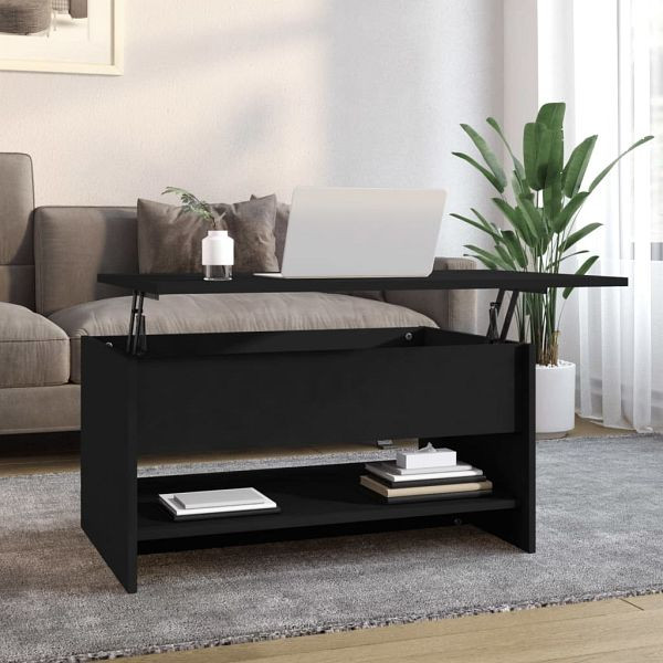 vidaXL Couchtisch Schwarz 80x50x40 cm Holzwerkstoff, 809657