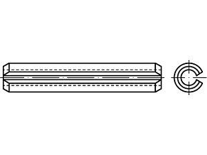 Spannstifte ISO 8752 Federstahl 3 x 16 galvanisch verzinkt VE=S (200 Stück)