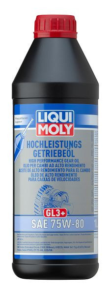 LIQUI MOLY Hochleistungs-Getriebeöl (GL3+) SAE 75W-80, Dose Kunststoff, VE: 1 Liter, 4427