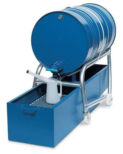 DENIOS Auffangwanne FK20 aus Stahl, 200 Liter Auffangvolumen, für Fasskipper, 115237