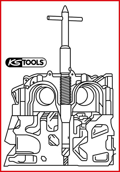 KS Tools Injektoren-Sitz-Reinigungswerkzeug, Peugeot, Citroën, Fiat, Lancia, 152.1394