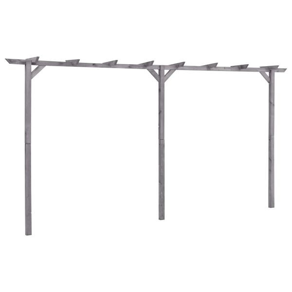 vidaXL Garten-Pergola Grau 400x40x205 cm Imprägniertes Kiefernholz, 313568