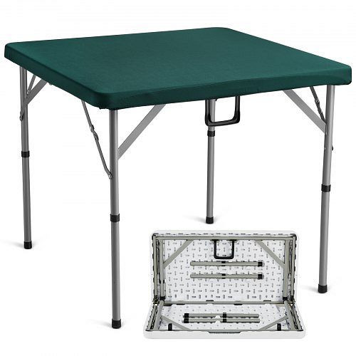 VEVOR Mahjong-Tisch, für 4 Spieler mit Verschleißfester Grüner Tischplatte, mit Tragegriff 86 x 86 x 74 cm, SDMJZBSWZDSTQ0FNSV0
