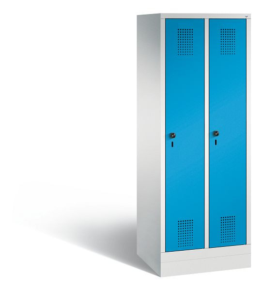 C+P Spind Evolo, 2 Abteile, H1600xB610xT500 mm, Grau/Lichtblau, 480206-20 S10046