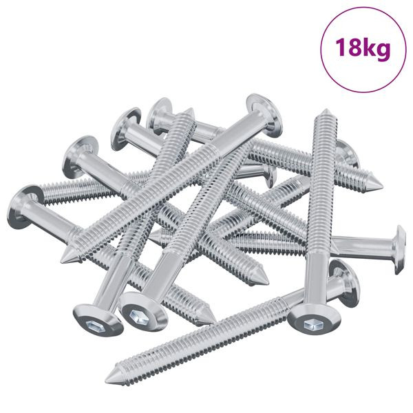 vidaXL Schraube 1600-teilig Silber M6 x 60 mm Stahl, 864414