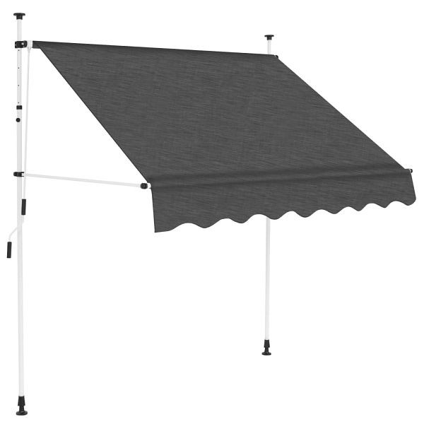 vidaXL Einziehbare Markise Handbetrieben 200 cm Anthrazit, 143688