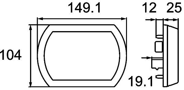HELLA Heckleuchte, Shapeline Tech, LED, 12/24V, geschraubt, Lichtscheibenfarbe: glasklar, Stecker: AMP, 4-polig, links/rechts, 2SD 013 341-111