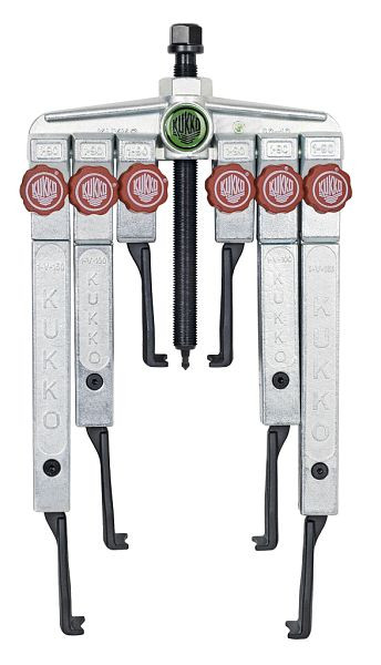 Kukko 2-armige Universal Abzieher mit schmalen, schnellverstellbaren Abzughaken im Set, Spannweite außen: 200 mm, 20-20+SP