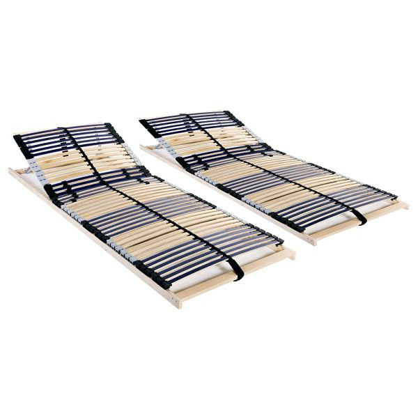 vidaXL Lattenroste 2 Stück mit 42 Latten 7 Zonen 70x200 cm, 3051421