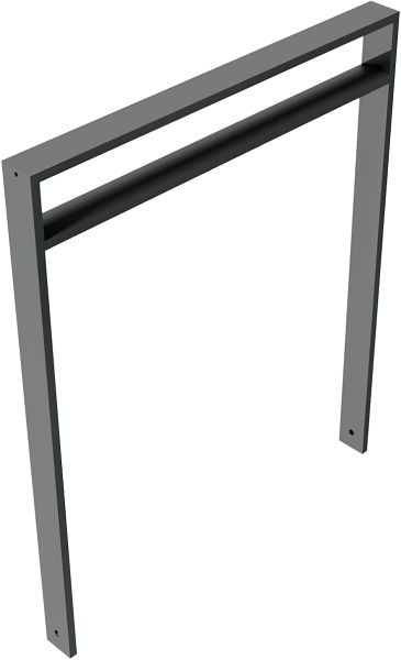 Schake Anlehnbügel aus Stahlrohr Rechteckrohr, 80 x 20 mm, mit Querholm (kleiner Abstand), Gesamtbreite: 1000 mm, beschichtet, 459_110B