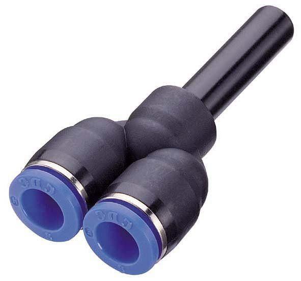 timmer B-YS-2x6-6-KU, Y-Stecker aus Kunststoff, Schlauch-Ø: 6 mm, VE: 10 Stück, 03470210