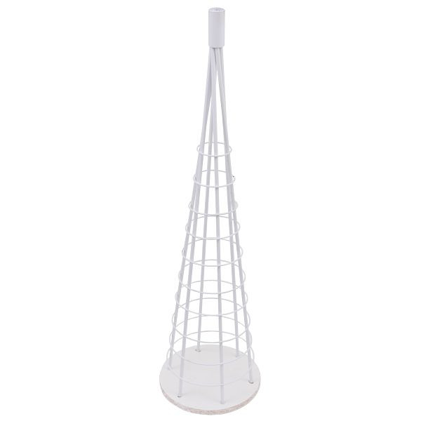 Mendler Deko-Baum HWC-O91, Weihnachtsbaum Schmuckbaum Weihnachtsdeko Christbaum zum Beschmücken, Metall 90cm, weiß, 139465