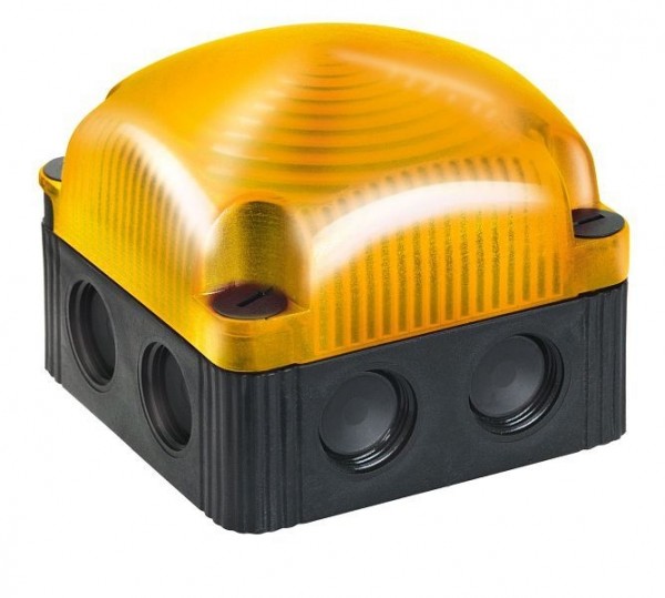WERMA LED-Doppelblitzleuchte Bodenmontage / Wandmontage 115-230VAC YE- gelb, 853.310.60