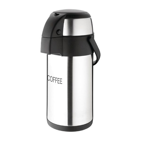 Olympia isolierte Pumpkanne 3L COFFEE, Edelstahl, DP128