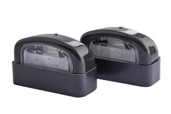 HELLA Kennzeichenleuchte, Halogen, 12V /Schraubanschluss, ECE, Lichtscheibenfarbe: glasklar, rechts/links/außen/hinten, 2KA 001 386-281