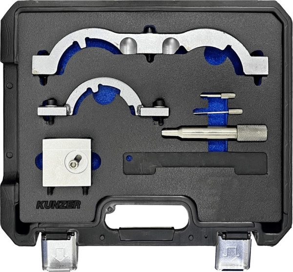 Kunzer Motor-Einstellwerkzeugsatz OPEL / VAUXHALL / CHEVROLET Für Reparaturarbeiten an 1.0-, 1.2- und 1.4- Liter-Doppelnockenwellenmotoren, 77M501