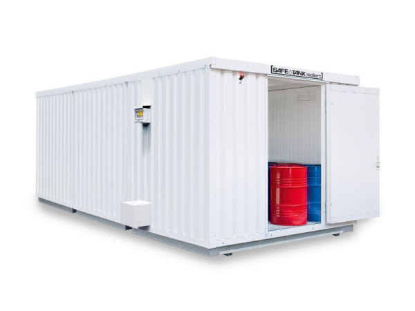 SÄBU SAFE Tank Kombination STKI 3000 ALG, isoliert, vormontiert inkl. Endmontage, Kunststoffbeschichtet RAL 9002, 3.350x6.520x2.520 mm, F8850640101-F905