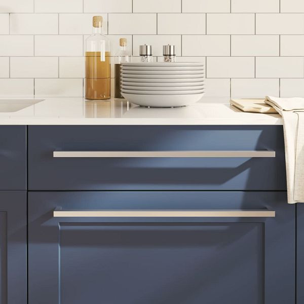 vidaXL Möbelgriffe 20 Stück Silbern 480 mm Edelstahl, 3203642