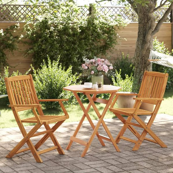 vidaXL 3-teilig Bistro-Set Klappbar Massivholz Akazie, 3295252