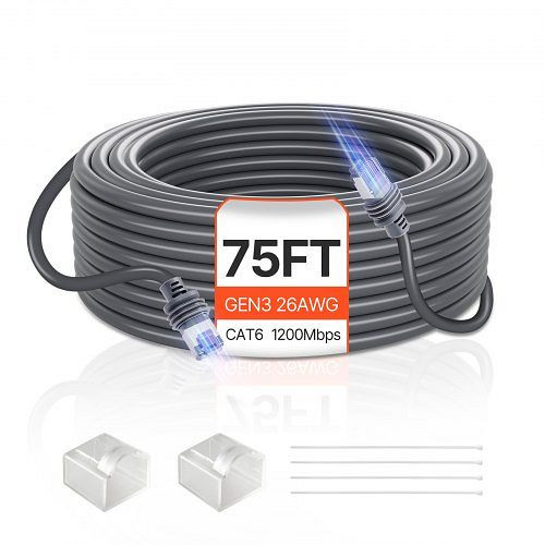 VEVOR Starlink Standardkabel Gen 3 Satellit V3 Verlängerungskabel 22,86m 26AWG / 0.15 mm², XLYZDLGEN326BSZ9S001V9