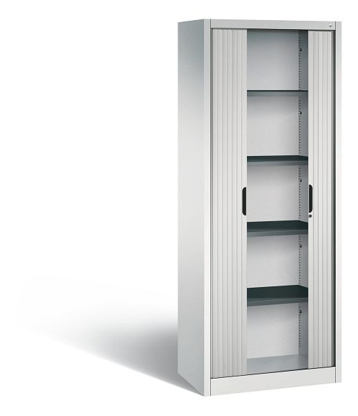 C+P Rollladenschrank Omnispace, H1980xB800xT420mm, Farbe: Lichtgrau, Griffmulde, 5 OH, 3201-00 S10049
