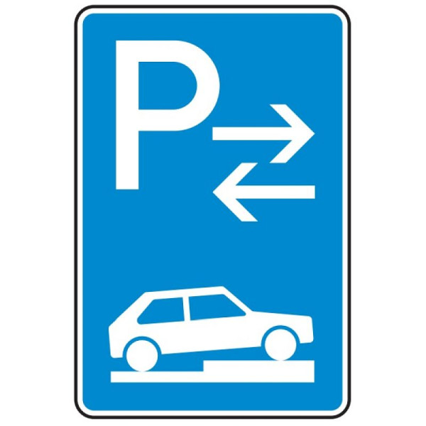 Stein HGS Parken auf Gehwegen halb quer zur Fahrtrichtung rechts (Mitte) Nr. 315-78, 630x420mm /RA1/Flachform 3mm, 315-78-113