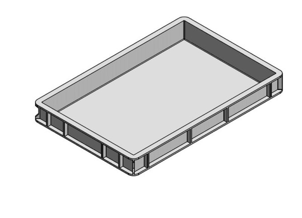 NordCap EN-Behälter 600 x 400 mm, weiß, Kunststoff, Höhe in mm: 70, 46742401015