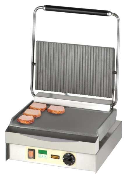 Neumärker Chopper-Grill, oben geriffelt + unten glatt, mit Digitaltimer, 11-80431DT