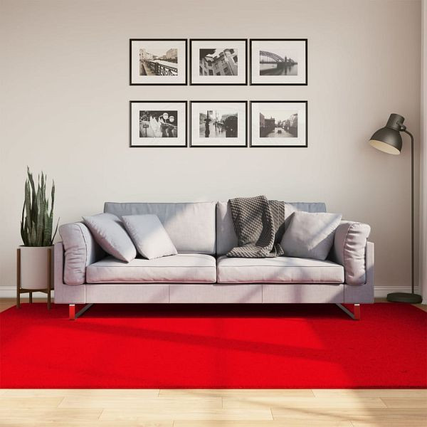 vidaXL Teppich HUARTE Kurzflor Weich und Waschbar Rot 160x230 cm, 375174
