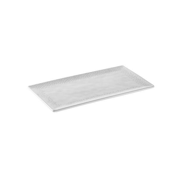 APS GN 1/3 Tablett FOOTMARK - Melamin, 32,5 x 17,6 cm, weiß/grau, GN System, spülmaschinengeeignet, 85327