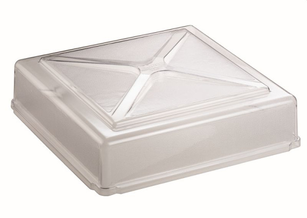B.PRO Abdeckhaube Röhrenstülpdeckel eckig, transparent, aus Kunststoff, 296813