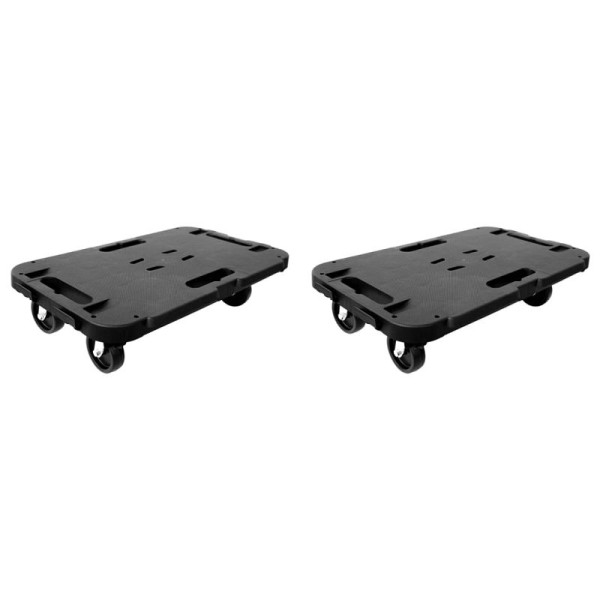 vidaXL Transportroller, VE: 2 Stück, Schwarz Polypropylen 300 kg, 3157520