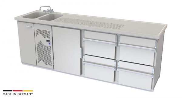 hefa Theke Ambio 26/2L-TZZ, Abmaße: 950 x 2.600 x 650/700 mm, Ambio 26/2L-TZZ