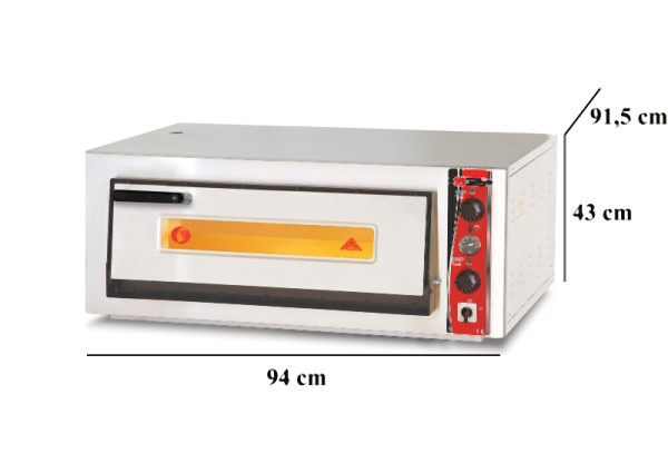 SGS Gastro Pizzaofen, 4 x 33 cm, 94 x 91,5 x 43 cm, PO 6868 E, 8683829770174