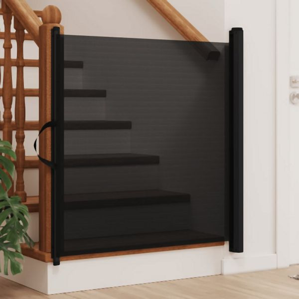 vidaXL Haustier-Barriere Ausziehbar Schwarz 102,5x125 cm, 4004132