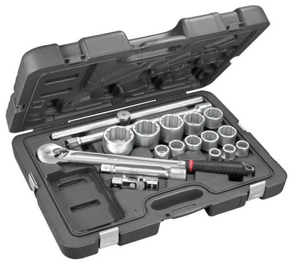 Facom Steckschlüssel 3/4" 12-Kant Set 18-teilig, KL.501
