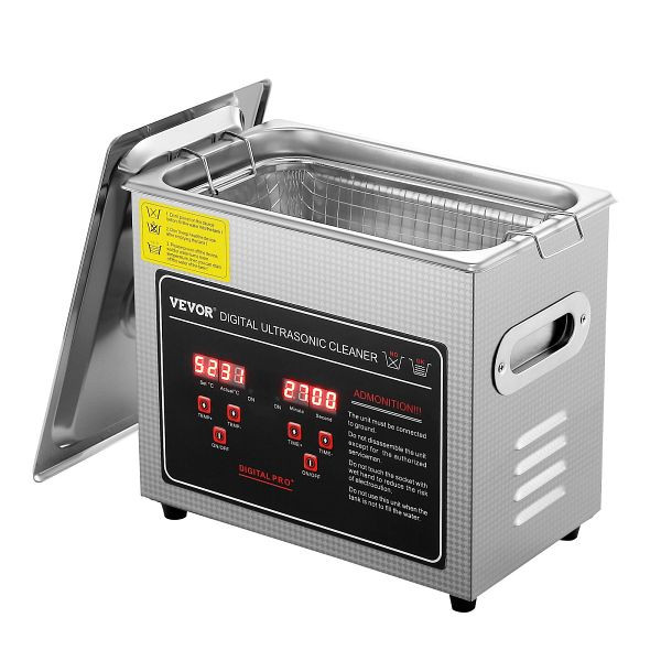 VEVOR Ultraschallreiniger Edelstahl 172 W, 3 L digitale Anzeige 0-30 Min, Reinigung Ultraschall für Schmuck, Brillen, Uhren, SXCSBQXJ3S00MPUCFV2