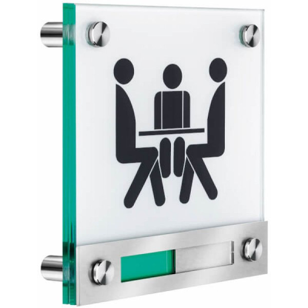 Stein HGS Cristallo Schild mit Frei-Besetzt-Anzeige, 150 x 150 mm, 60031.0002