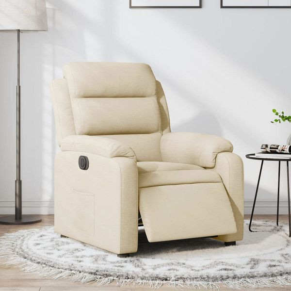vidaXL Relaxsessel Elektrisch Creme Stoff, 3204965, 8721012174535