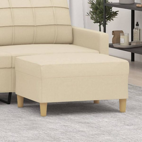 vidaXL Fußhocker Creme 70x55x41 cm Stoff, gemütlich und stabil, 349273